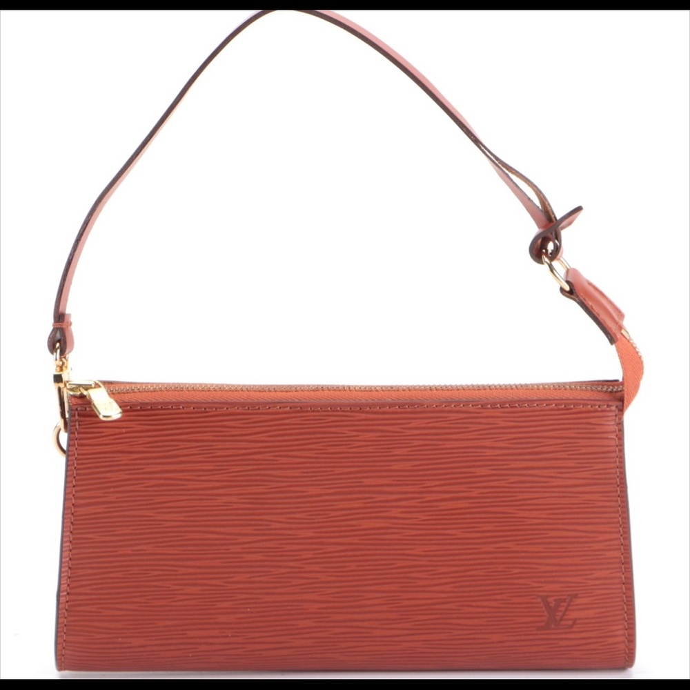 Louis Vuitton Pochette Accessoires Kenyan Fawn Epi Leather with Box and Dust Bag